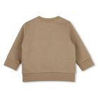 Younger Boys Beige Logo Sweatshirt, 1, hi-res