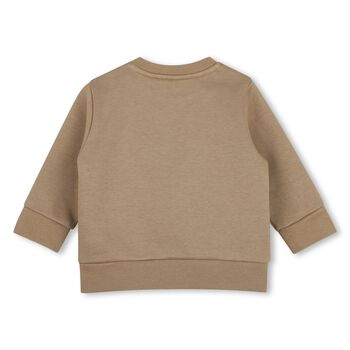 Younger Boys Beige Logo Sweatshirt