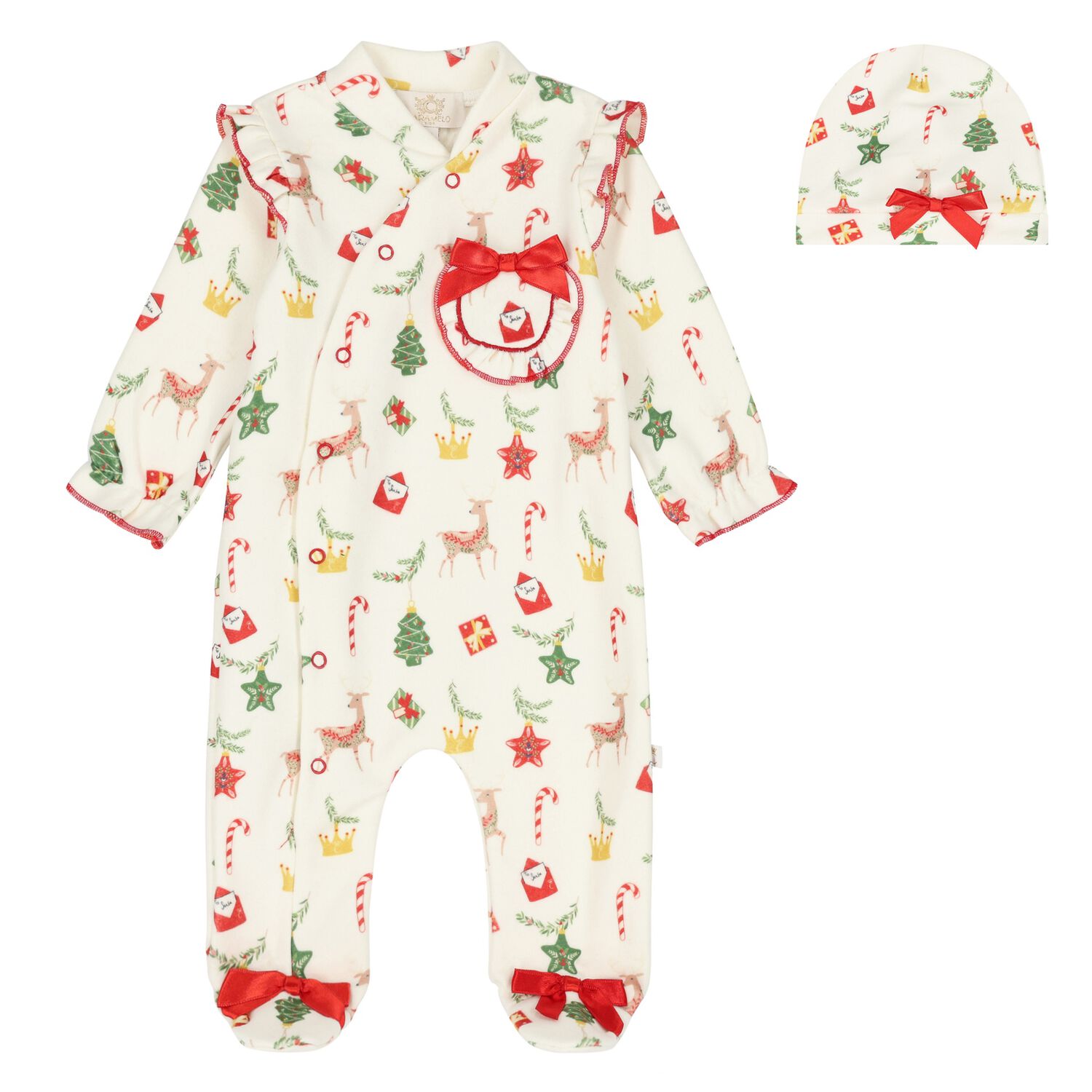 Baby Girls Ivory Babygrow Set, 1, hi-res