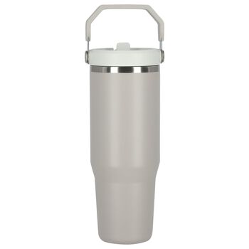 Grey Ice Flow Flip Straw Tumbler