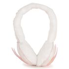 Girls White Faux Fur Ear Muffs, 1, hi-res