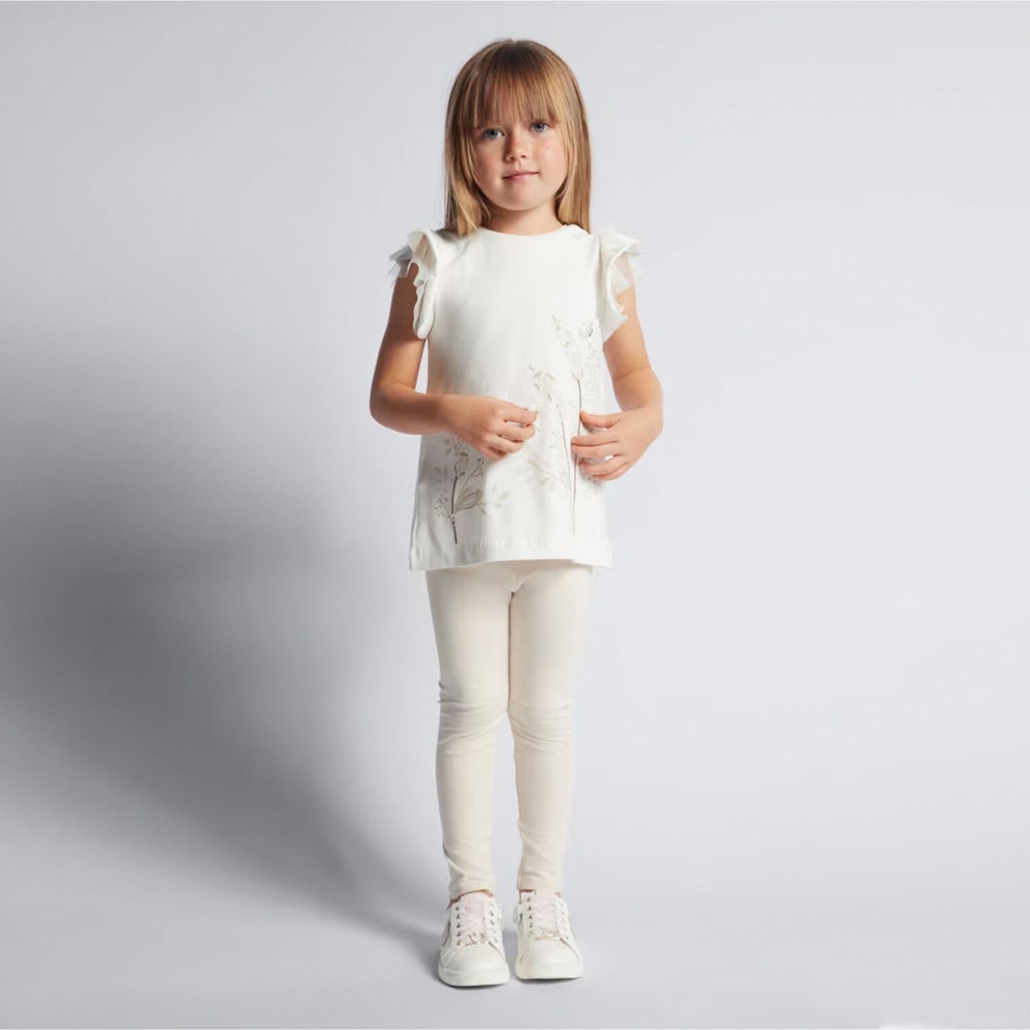 Girls White & Ivory Leggings Set, 1, hi-res