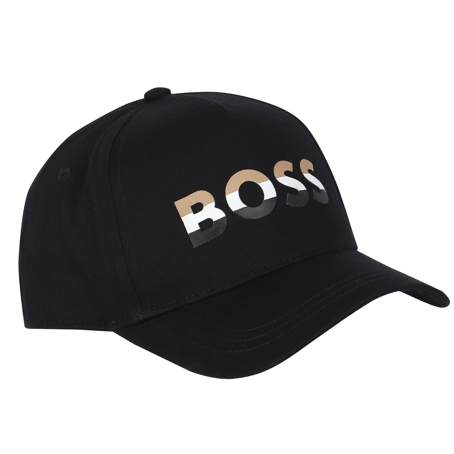Boys Black Logo Cap, 1, hi-res