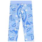 Girls Blue Abstract Leggings, 1, hi-res