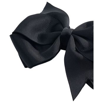 Girls Black Bow Hairclip