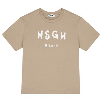 Beige Logo T-Shirt