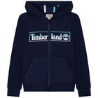 Boys Navy Logo Zip Up Top, 1, hi-res