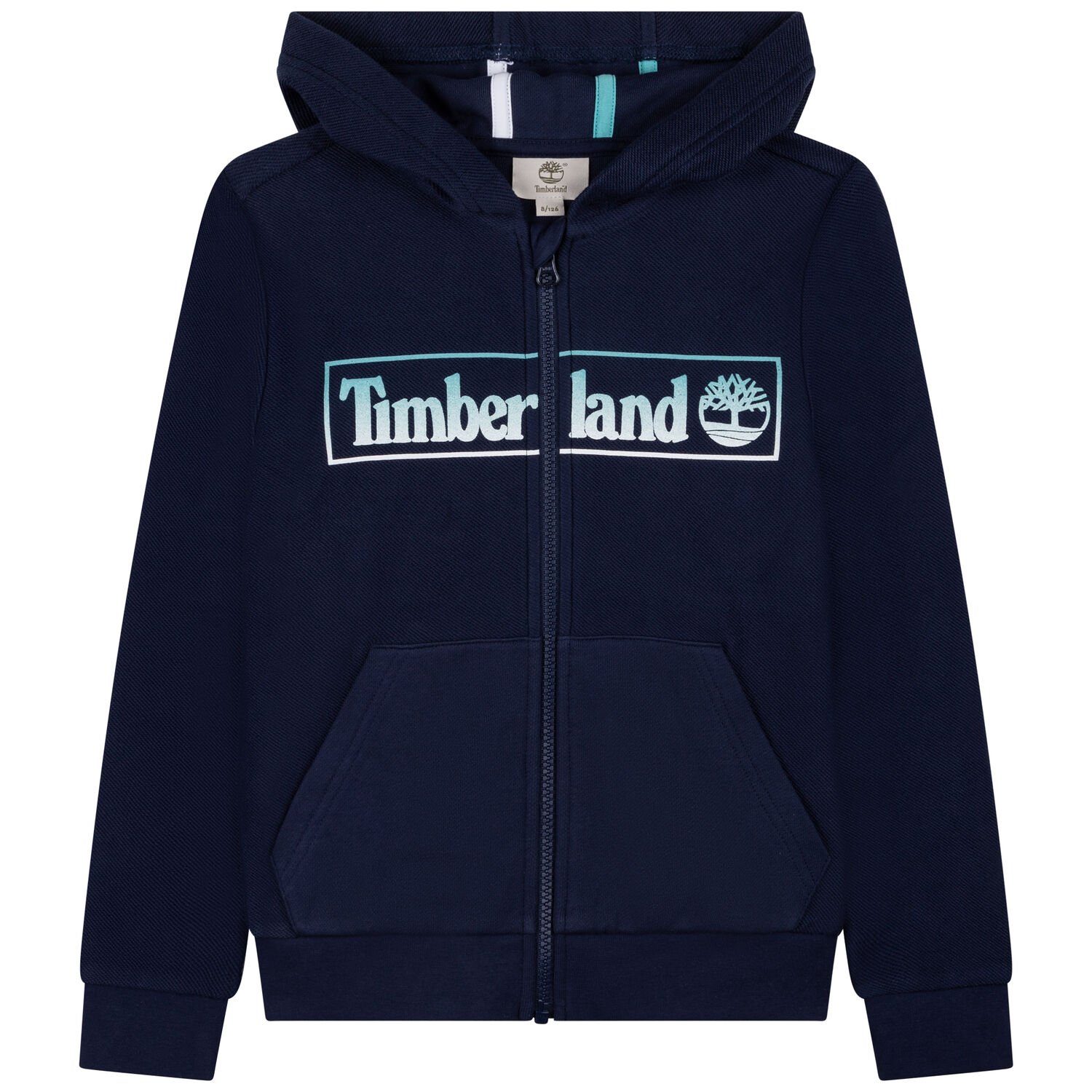 Boys Navy Logo Zip Up Top, 1, hi-res