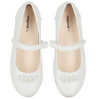 Girls Pink Pearl & Crystal Ballerina Shoes, 3, hi-res