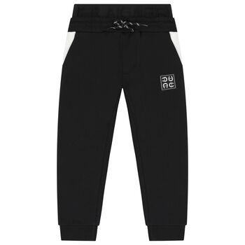 Younger Boys Black Logo Joggers