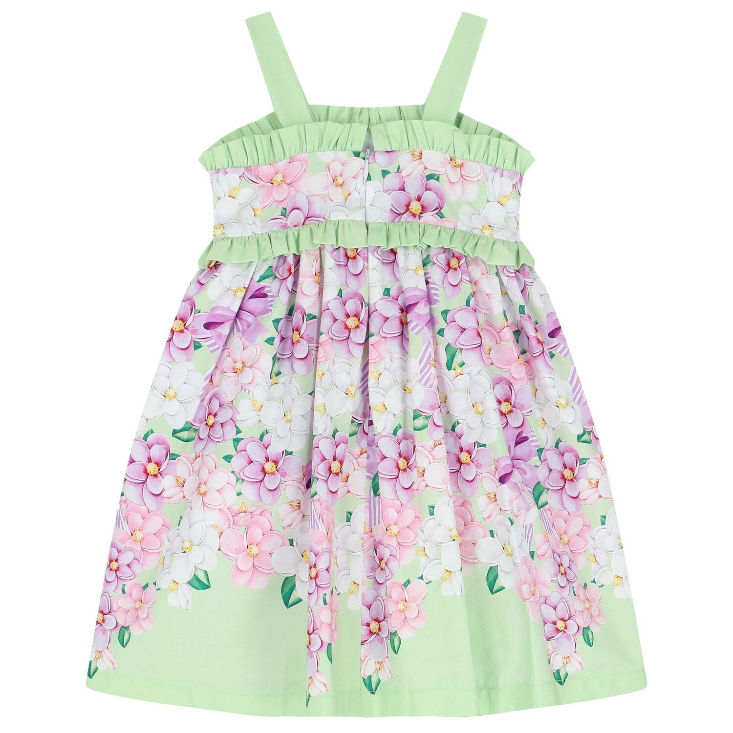 Girls Purple & Green Floral Dress, 1, hi-res image number null