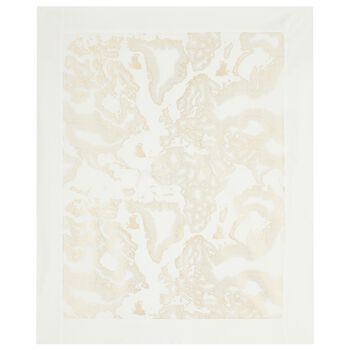White & Gold Geo Map Baby Blanket