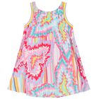 Girls Multi-Coloured Abstract Dress, 1, hi-res