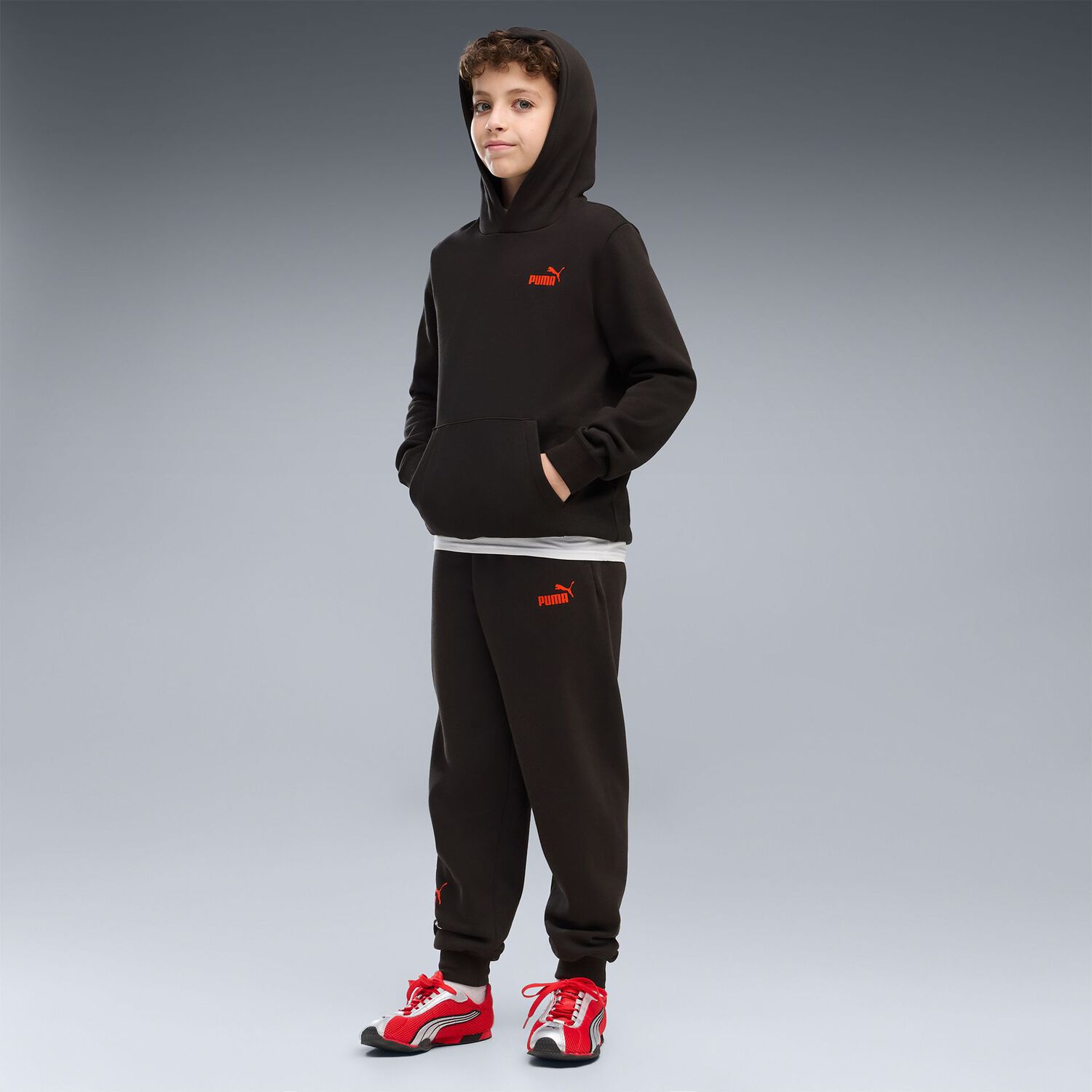 Boys Black Logo Joggers, 1, hi-res