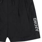 Girls Black Logo Shorts, 1, hi-res