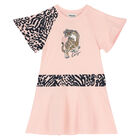 Girls Pink Logo Tiger Dress, 1, hi-res