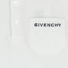 Younger Boys White logo Polo Shirt, 1, hi-res