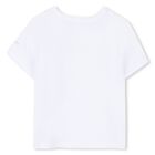 Baby Boys White & Blue Toile de Jouy Dungaree Set, 1, hi-res