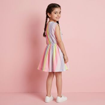 Girls Multi-Coloured Stripes Dress