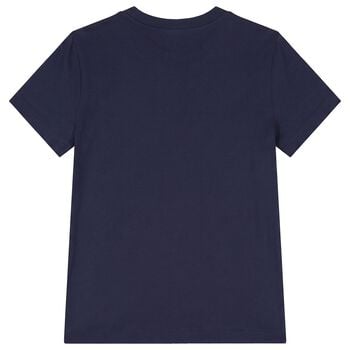 Navy Blue Teddy Bear Logo T-Shirt