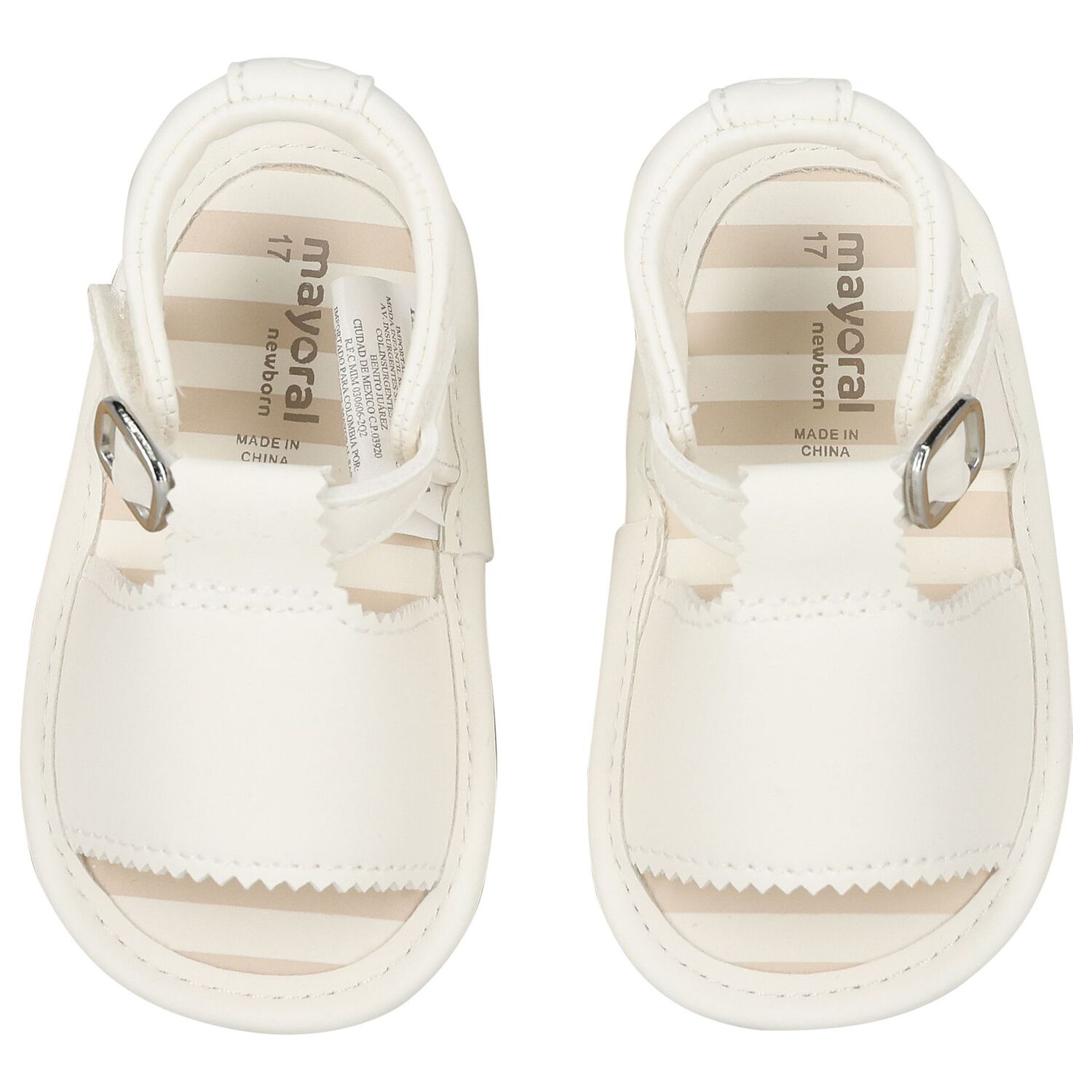 Baby Girls White Sandals, 1, hi-res image number null