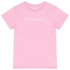 Girls Pink Logo Pyjamas, 1, hi-res