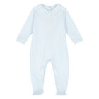 Baby Boys Blue Logo Babygrow, 3, hi-res