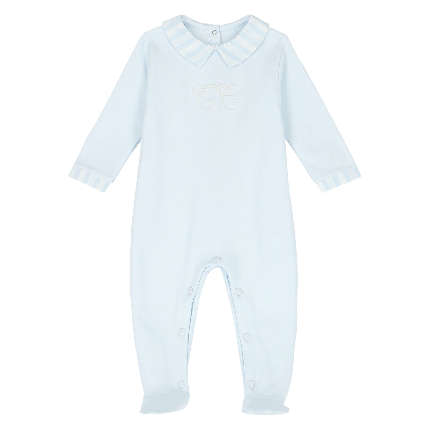 Baby Boys Blue Logo Babygrow, 3, hi-res image number null