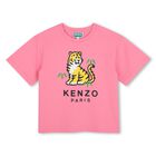 Girls Pink Tiger Logo T-Shirt, 1, hi-res