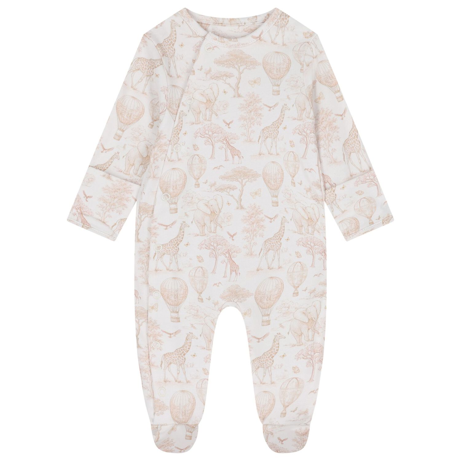 White & Beige Africa Babygrow Gift Set, 3, hi-res