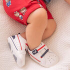 Baby Boys White Logo Pre Walker Shoes, 1, hi-res