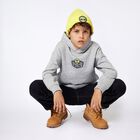 Boys Grey Logo Hooded Top, 1, hi-res