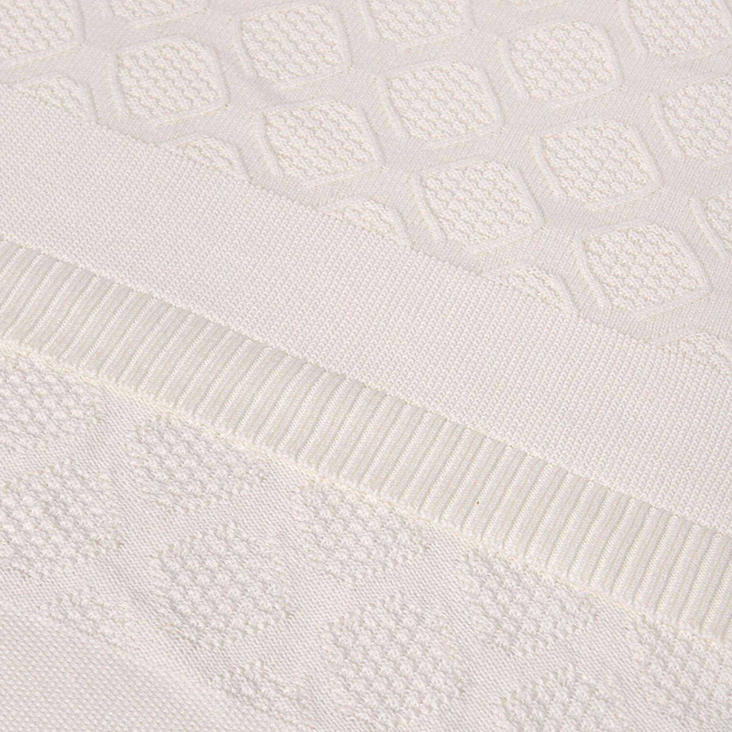 Beige Knit Baby Blanket , 1, hi-res