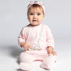 Baby Girls Pink Pima Cotton Logo Bag Babygrow, 2, hi-res