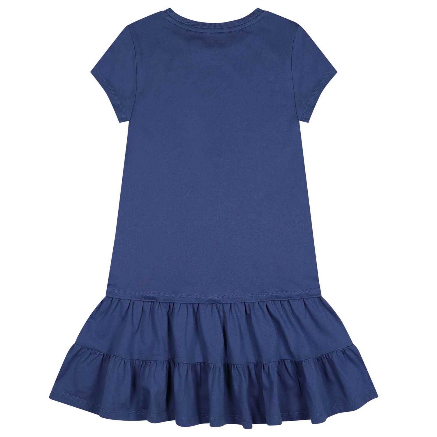 Girls Navy Blue Polo Bear Dress, 1, hi-res
