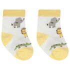 Baby Boys Yellow & White Socks ( 4-Pack ), 2, hi-res
