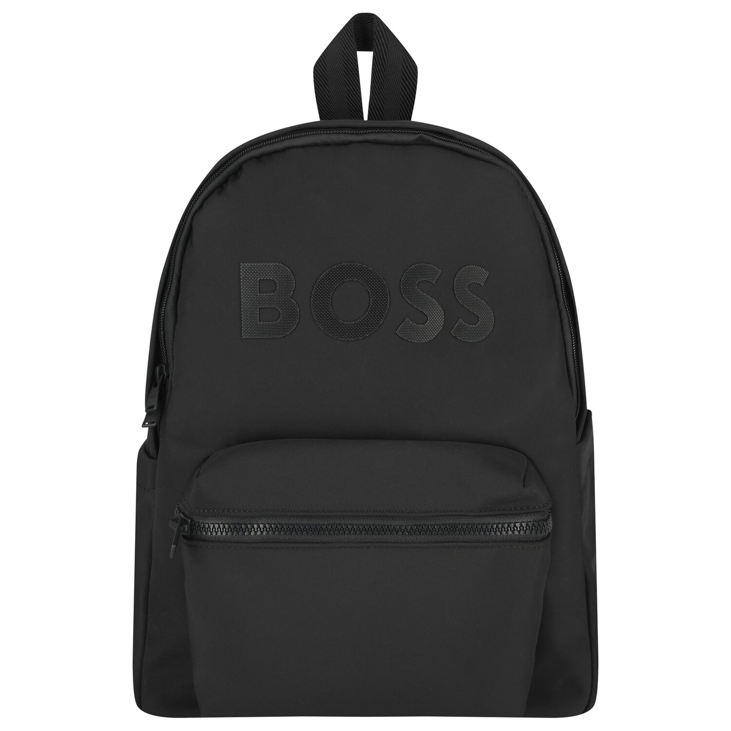 Boys Black Logo Backpack, 1, hi-res
