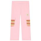 Girls Pink Logo Trousers, 1, hi-res