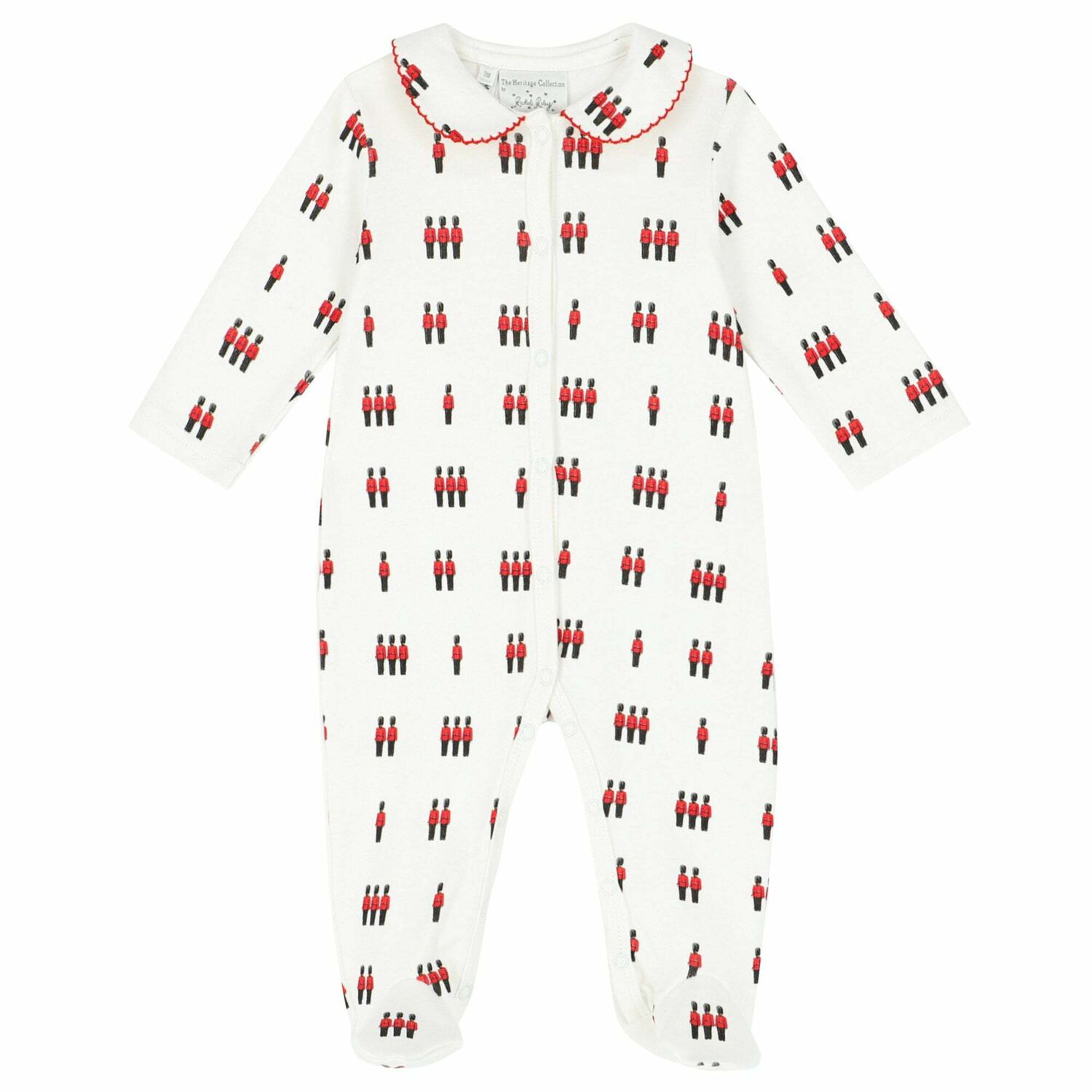 Baby White Printed Babygrow, 1, hi-res