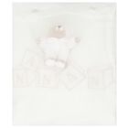 Ivory Teddy Bear Baby Blanket, 1, hi-res