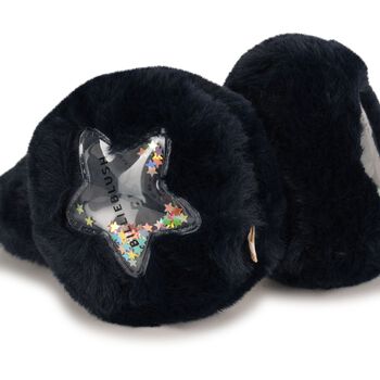 Girls Navy Blue Faux Fur Ear Muffs