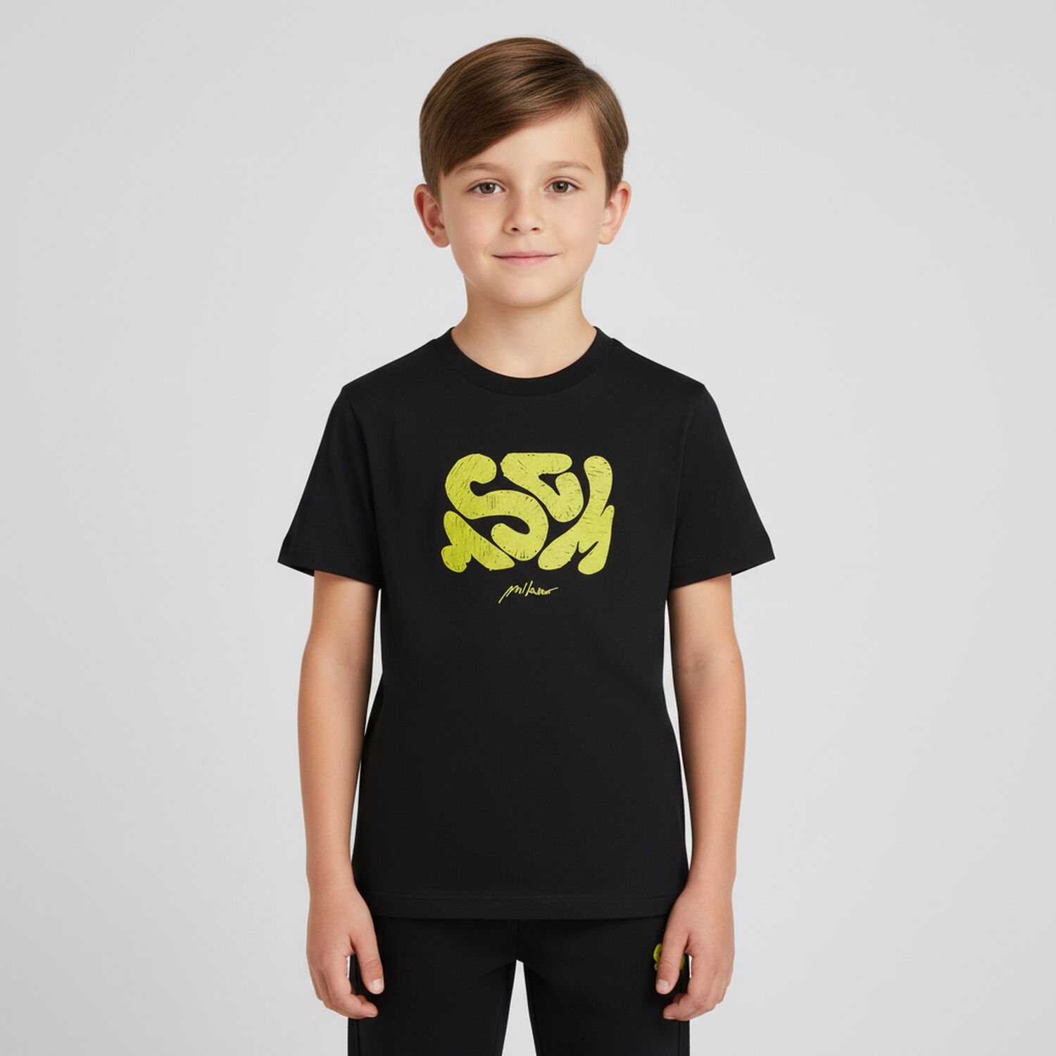 Boys Black Logo T-Shirt, 2, hi-res