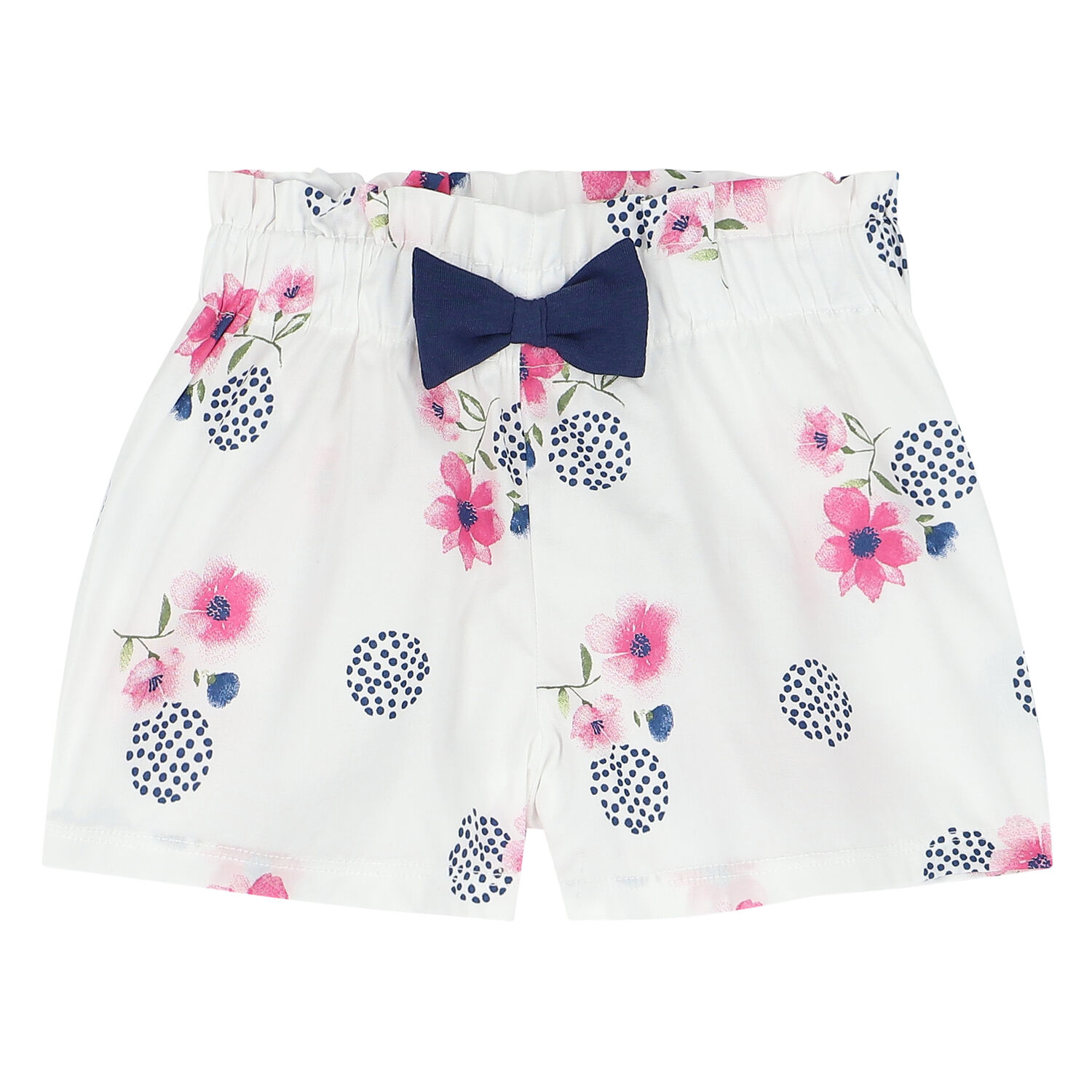 Girls Pink & White Floral Shorts Set, 1, hi-res