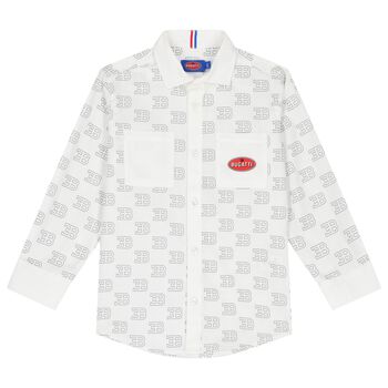 Boys White Logo Shirt