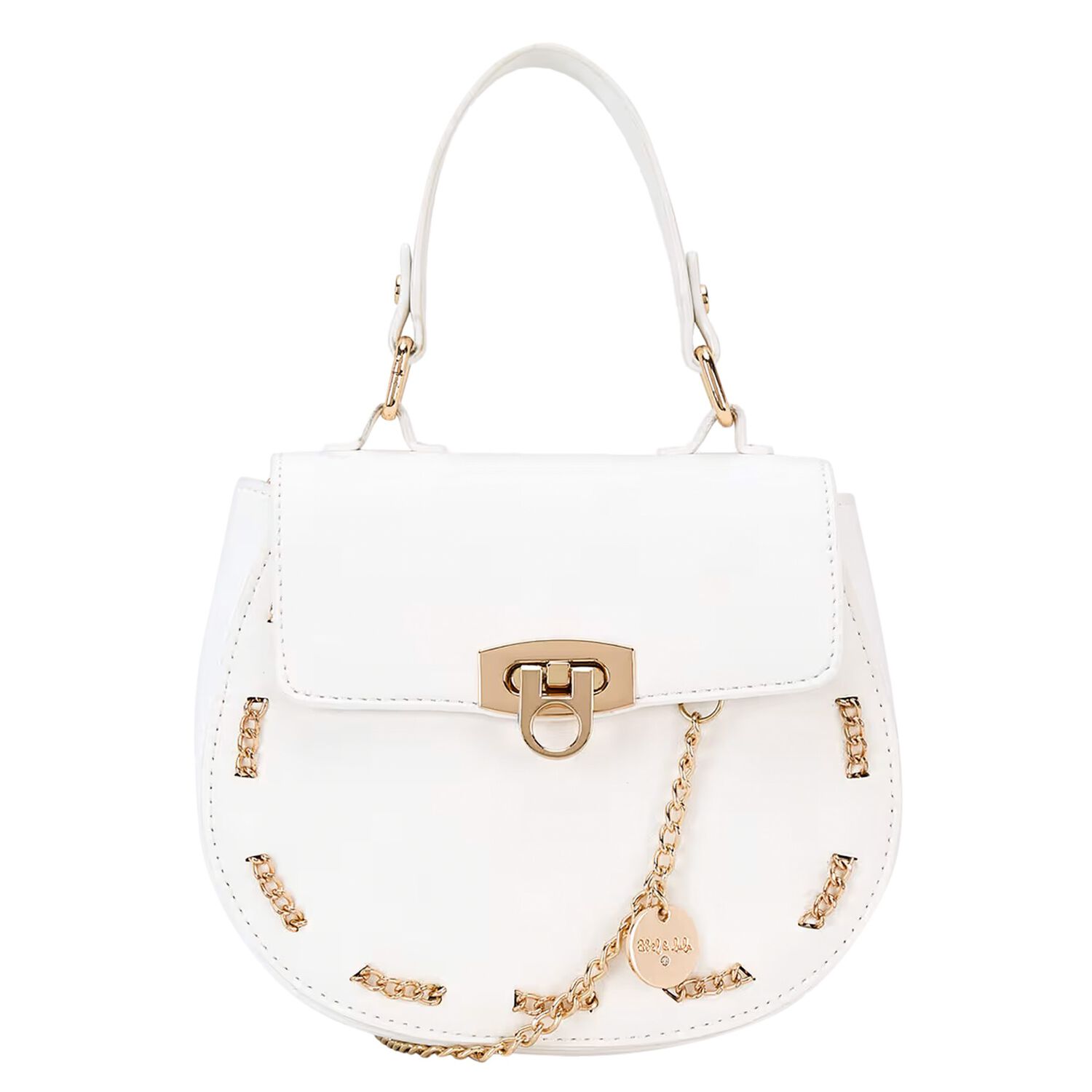 Girls White Handbag, 1, hi-res