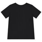 Girls Black Logo T-Shirt, 1, hi-res