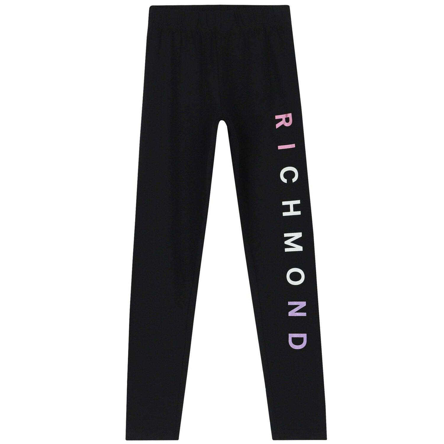 Girls Black Logo Leggings, 1, hi-res