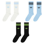 Black, White & Blue Logo Crew Socks ( 3-Pack ), 1, hi-res