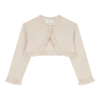 Baby Girls Beige Knitted Cardigan