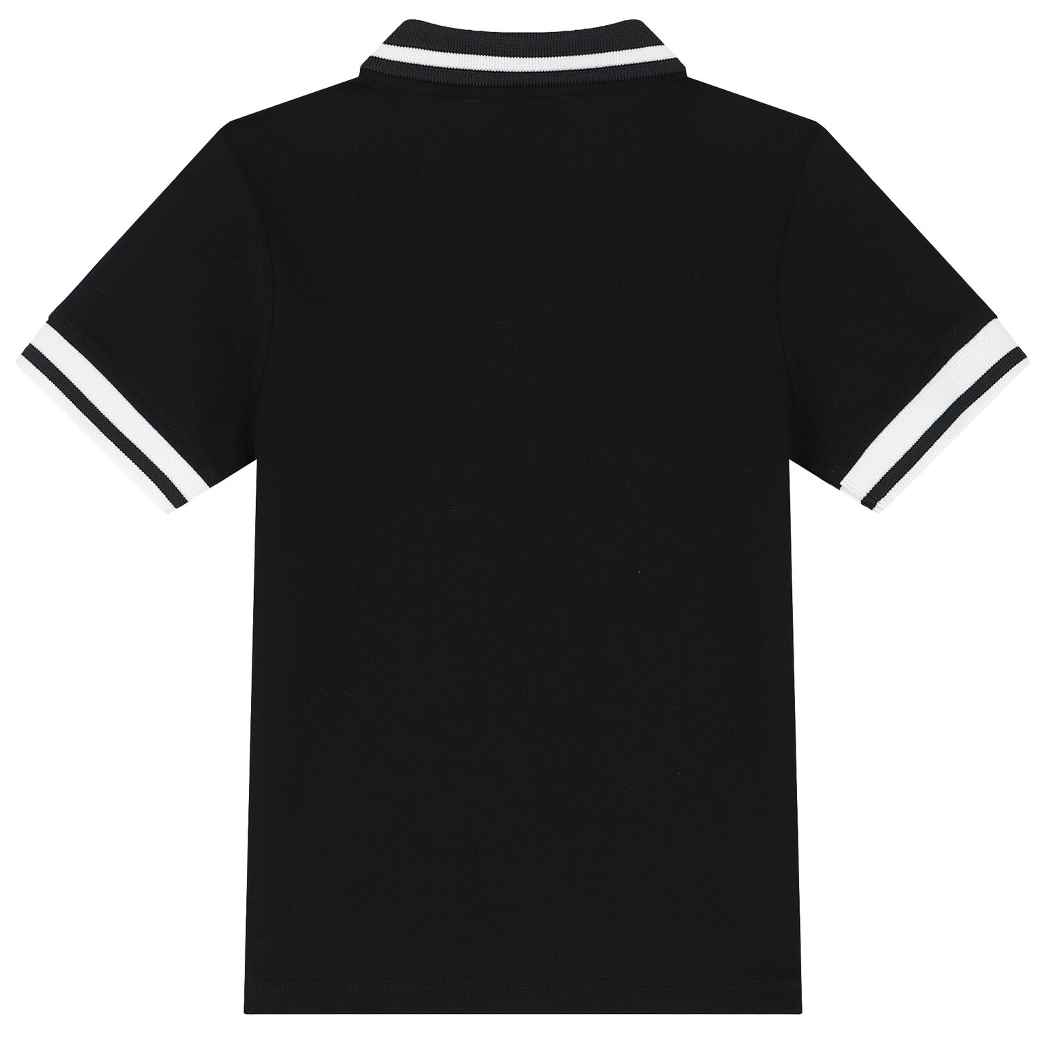 Boys Black Logo Polo Shirt, 1, hi-res